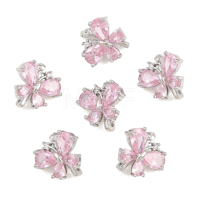 SHEGRACE Butterfly Brass Micro Pave Cubic Zirconia Spacer Bars XGRQ5K343-825P-A-1