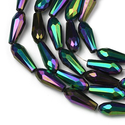 Electroplate Glass Beads Strands X-EGLA-L015-HP-HP-C01-1