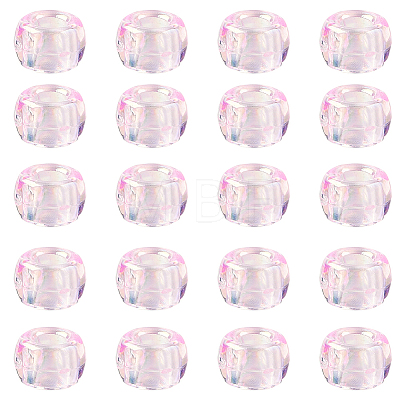 500Pcs UV Plating Acrylic Beads OACR-SP0001-85A-1
