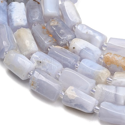 Natural Blue Lace Agate Beads Strands G-D109-A02-1