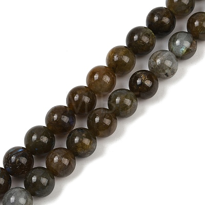 Natural Labradorite Beads Strands G-I253-01-8mm-1