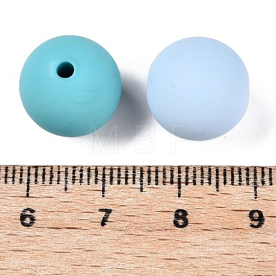 Rubberized Style Imitated Silicone Acrylic Beads MACR-T048-01A-12-1