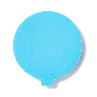 Flat Round with Stipe Pattern Cup Mat Silicone Molds DIY-M039-02-1