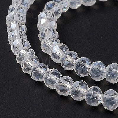 Crystal Glass Rondelle Beads Strands LS-EGLA-F049C-03-1