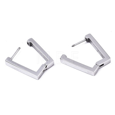 304 Stainless Steel Huggie Hoop Earrings STAS-R115-21P-1