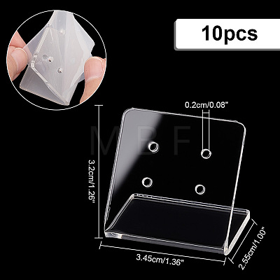 4-Hole Acrylic Slant Back Earring Display Stands EDIS-WH0029-87A-01-1