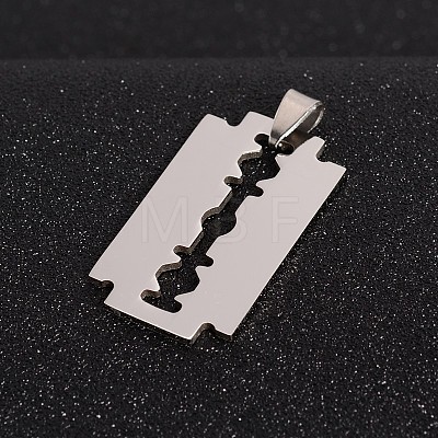 201 Stainless Steel Blade Pendants STAS-I032-069A-1