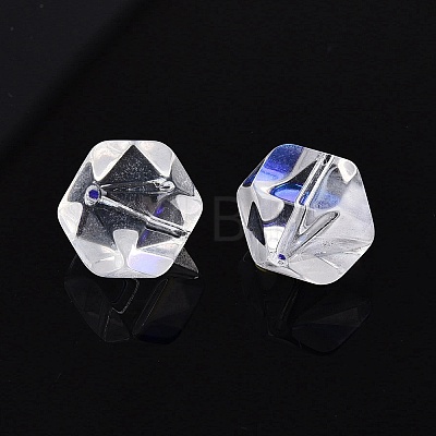 Electroplate Transparent Glass Beads EGLA-Q140-01-A09-1