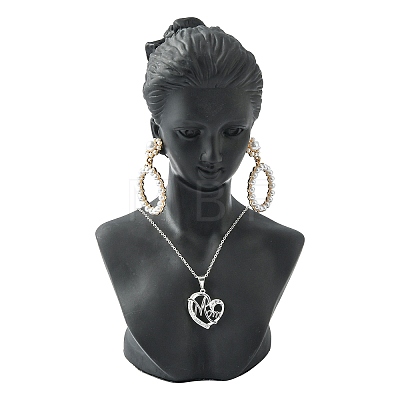 Stereoscopic Plastic Jewelry Necklace Display Busts NDIS-N003-01-1