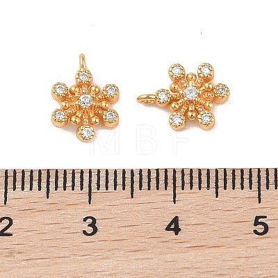 925 Silver Pave Clear Cubic Zirconia Snowflake Charms STER-O006-03G-1