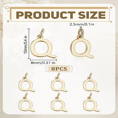 8Pcs Brass Charms KK-LP0001-85Q-1