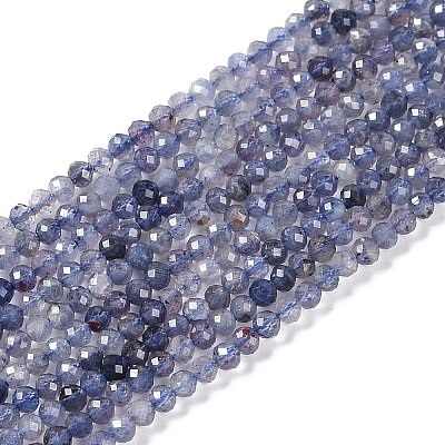 Natural Iolite Beads Strands G-N342-32-1