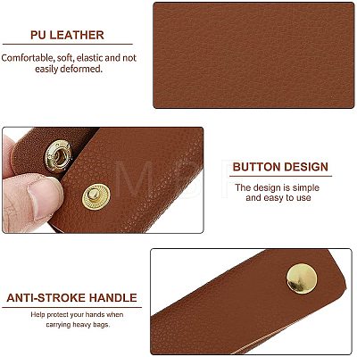 Gorgecraft 4Pcs 4 Style PU Imitation Leather Bag Strap Protective Jacket FIND-GF0001-64A-1