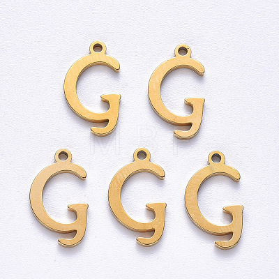 Vacuum Plating 201 Stainless Steel Charms X-STAS-R105-G-G-1