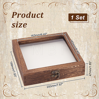 Wood Jewelry Presentation Boxes with White EVA Foam Mat Inside ODIS-WH0061-06C-1