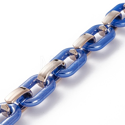 Handmade Opaque Acrylic Cable Chains AJEW-JB00890-01-1