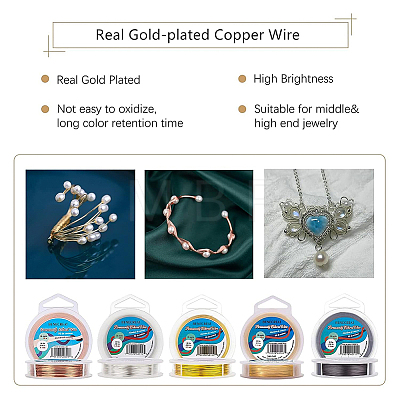 Round Craft Copper Wire CWIR-BC0001-0.8mm-G-1