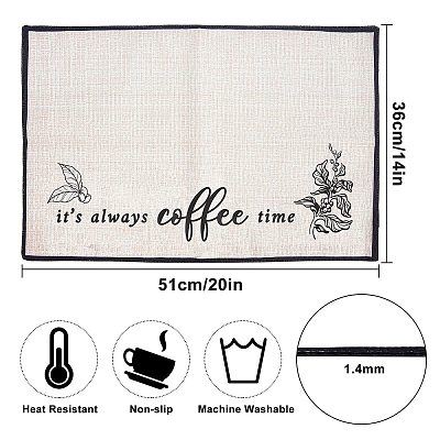 Coffee Theme Diablement Fort Cup Mats AJEW-WH0201-007-1