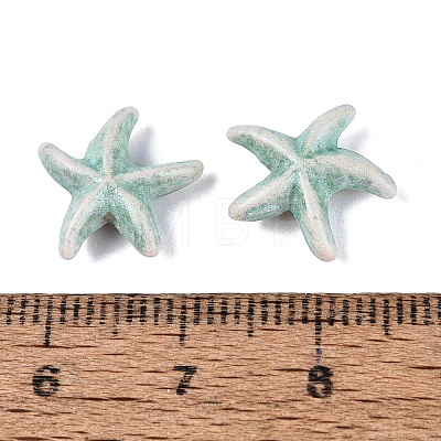 Spray Painted Synthetic Turquoise Beads Strands G-Q606-110F-1