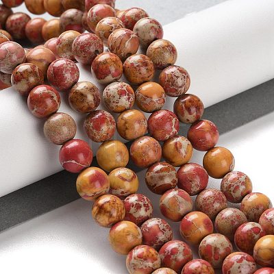 Dyed Natural Regalite/Imperial Jasper/Sea Sediment Jasper Beads Strands G-B124-C01-16-1