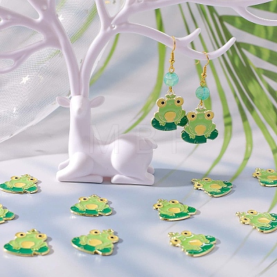 30Pcs Alloy Enamel Pendants FIND-SC0005-15-1