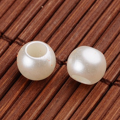 Imitation Pearl Acrylic European Beads X-OPDL-L010-2901-1