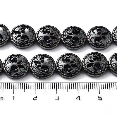 Synthetic Non-Magnetic Hematite Hollow Beads Strands G-H303-B03-1