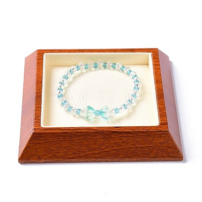 Square Wood Pesentation Jewelry Bracelets Display Tray ODIS-P008-18B-1