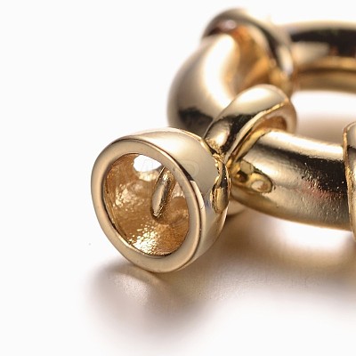 Brass Spring Ring Clasps KK-O091-01G-NR-1
