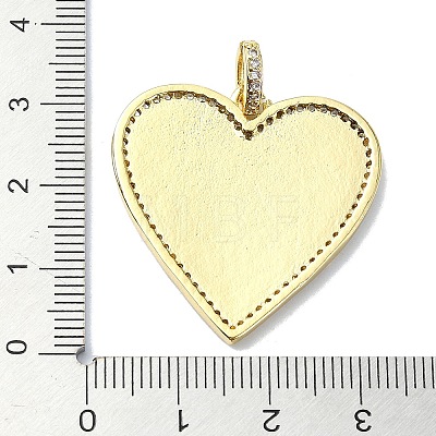 Rack Plating Real 18K Gold Plated Brass Micro Pave Cubic Zirconia Pendants KK-B084-03G-04-1