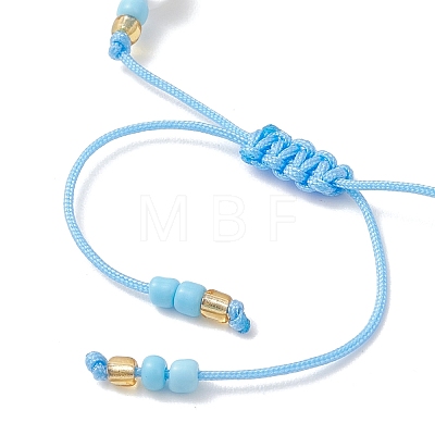 Natural Dyed Yellow Jade & Plastic Imitation Pearl Braided Bead Bracelets for Women BJEW-MZ00308-02-1