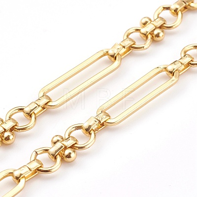 Brass Link Chain Necklaces X-NJEW-JN03365-1