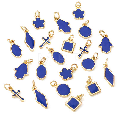 21Pcs 7 Styles Brass Enamel Charms KK-TA0003-19C-1