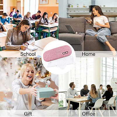 1Pc Oval Polyester Eyeglass Cases AJEW-CN0007-32D-1