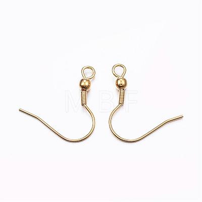 304 Stainless Steel Earring Hooks STAS-L187-03G-1