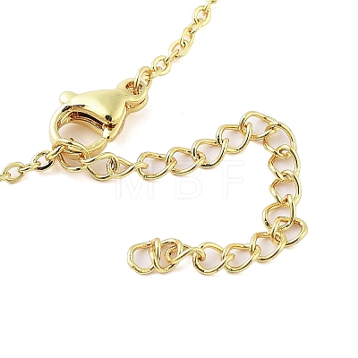 Brass Micro Pave Clear Cubic Zirconia Cable Chain Tortoise Pendant Necklaces for Women NJEW-M009-01G-A-1