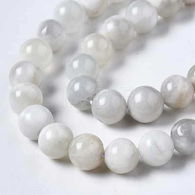 Natural White Moonstone Beads Strands G-N328-51A-01-1