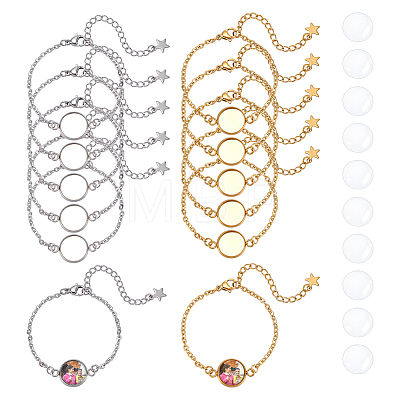 DIY Blank Dome Link Bracelet Making Kit DIY-UN0004-29-1