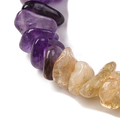 Natural Citrine & Amethyst Beads Strands G-L610-A06-A01-1