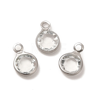 304 Stainless Steel with Glass Charms STAS-G305-11P-04-1