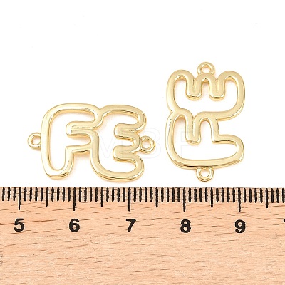 Brass Hollow Connector Charm KK-F931-28D-G-1