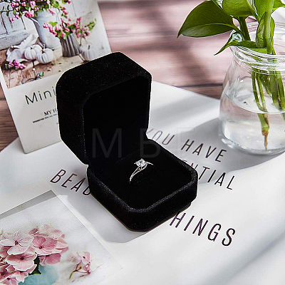 Square Velvet Ring Boxes LS-VBOX-WH0002-01C-1