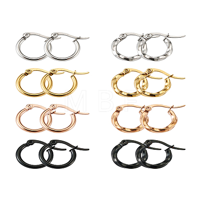 Titanium Steel Hoop Earrings STAS-TA0001-23A-1