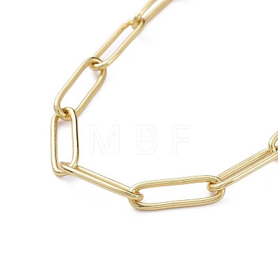 Brass Paperclip Chain X-NJEW-JN02859-1