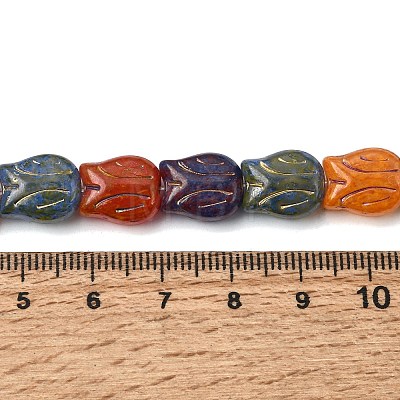 Painted Glass Beads Strands GLAA-Z021-20-1
