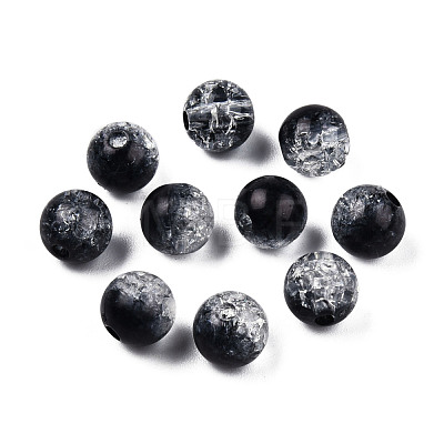 Transparent Crackle Acrylic Beads CACR-N002-24B-1