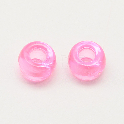Transparent Acrylic European Beads MACR-Q156-02G-1