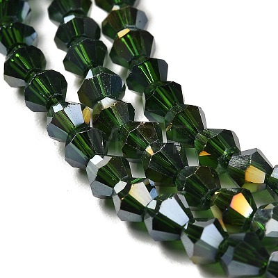 Transparent Electroplate Glass Beads Strands EGLA-A039-T4mm-B25-1