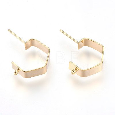 Brass Ear Stud Findings LS-X-KK-S345-022G-1