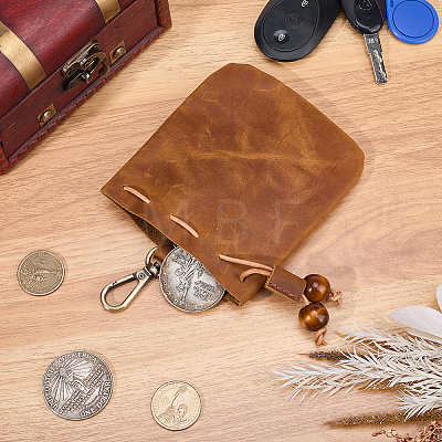 Leather Mini Pouch Keychain AJEW-WH20007-13C-1